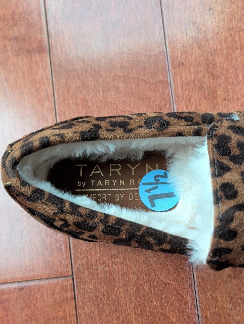 Taryn Rose 7.5 Leopard Print Faux-Fur Moccasins - Brown/Black - Never Worn - Picture 6 of 6